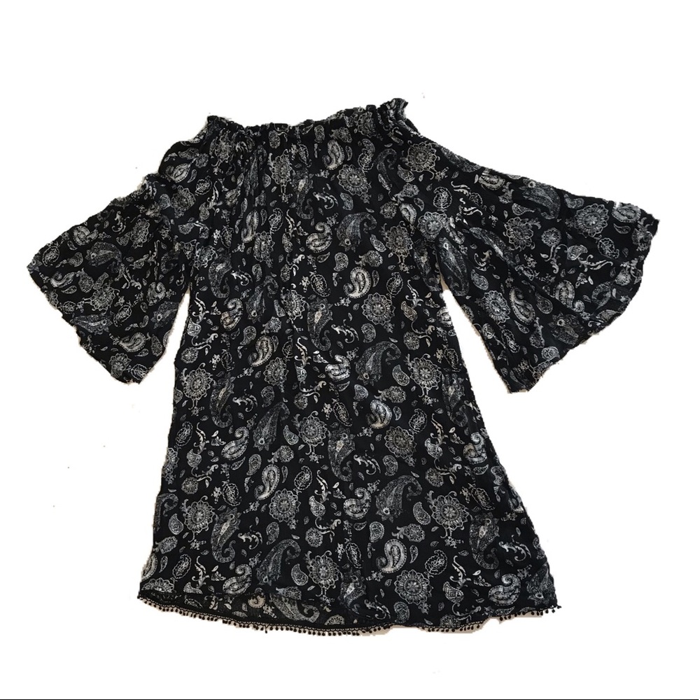 Black and White Paisley Dress